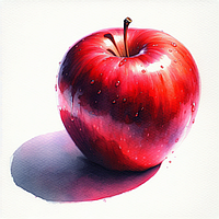 juicy red apple